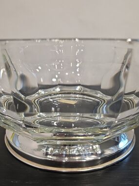 Godinger Clear Glass Bowl with Silver Base